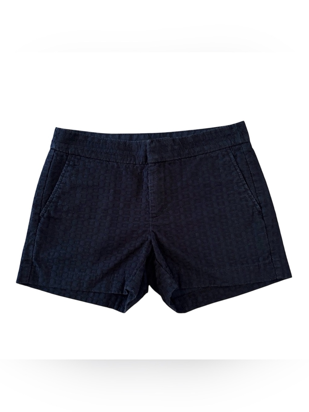 Banana Republic Dark Blue Textured Pattern Shorts Size 2